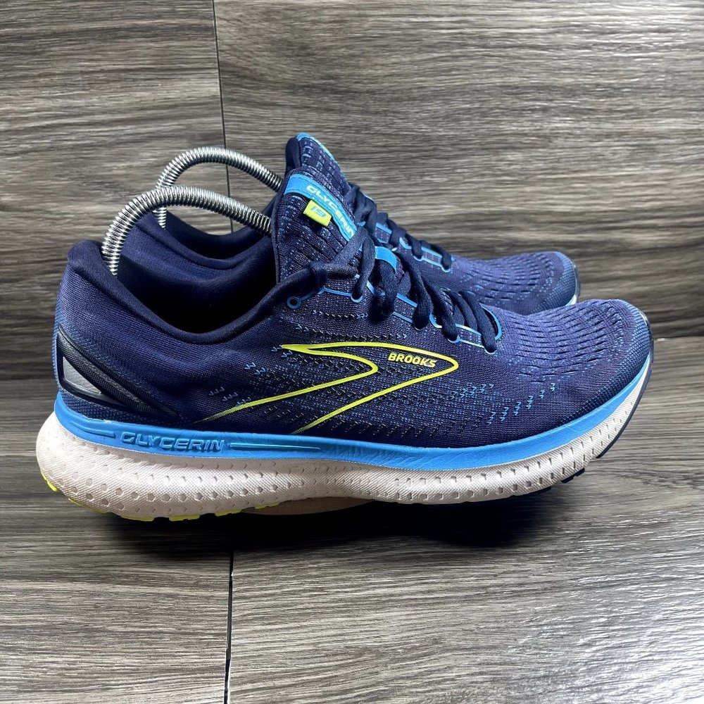 Brooks Men's Navy Blue Glycerin 19 Running Sneakers Shoe Size 12